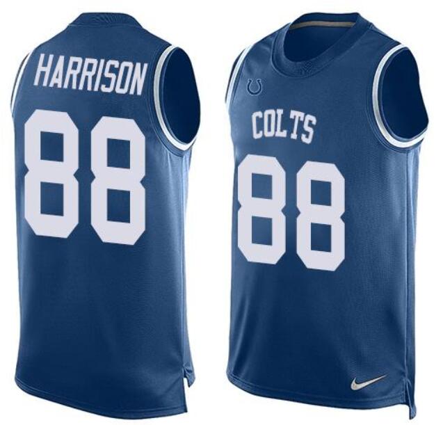 Men's Indianapolis Colts Customized Royal Limited Tank Top Stitched Jersey
