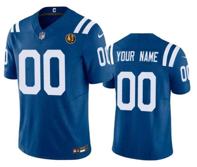 Men's Indianapolis Colts Customized Blue 2023 F.U.S.E. With John Madden Patch Vapor Limited Football Stitched Jersey