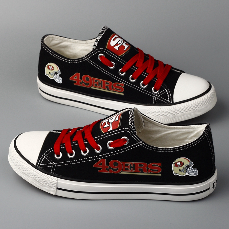 Women and Youth NFL San Francisco 49ers Repeat Print Low Top Sneakers