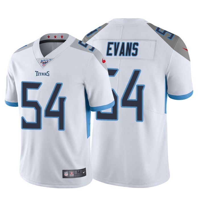 Men's Tennessee Titans #54 Rashaan Evans 100th White Vapor Untouchable Stitched NFL Jersey