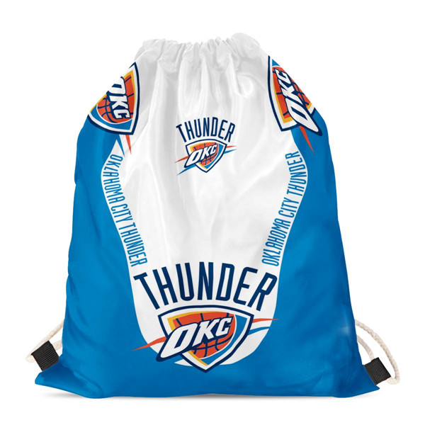 Oklahoma City Thunder Drawstring Backpack sack / Gym bag 18" x 14" 001