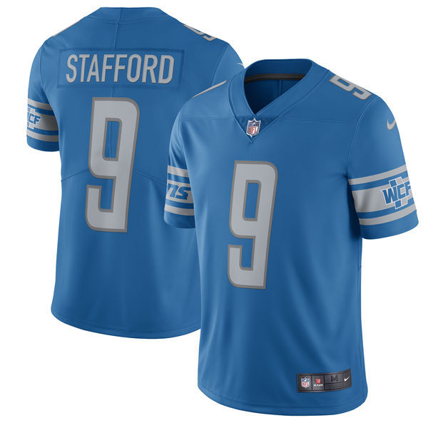 Men's Detroit Lions #9 Matthew Stafford Nike Blue 2017 Vapor Untouchable Limited Stitched NFL Jersey
