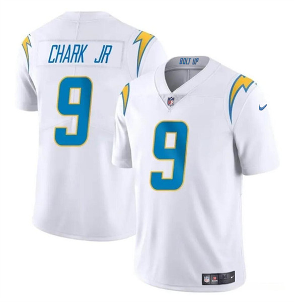 Men's Los Angeles Chargers #9 DJ Chark Jr White 2024 Vapor Limited Football Stitched Jersey