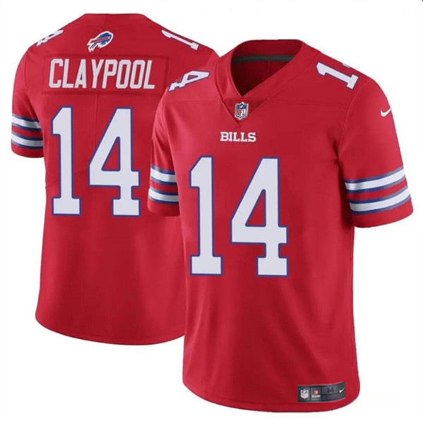 Men's Buffalo Bills #14 Chase Claypool Red 2024 Vapor Untouchable Limited Football Stitched Jersey