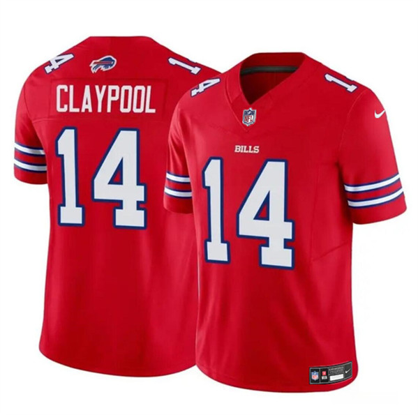 Men's Buffalo Bills #14 Chase Claypool Red 2024 F.U.S.E. Vapor Untouchable Limited Football Stitched Jersey