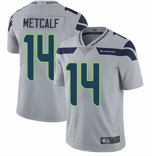 Men's Seattle Seahawks #14 D.K. Metcalf Gray Vapor Untouchable Limited Stitched NFL Jersey