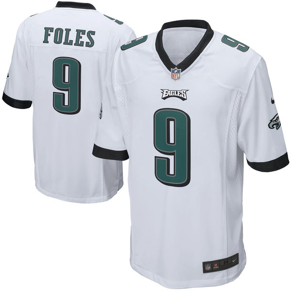 Men's Philadelphia Eagles #9 Nick Foles White Game Stitched NFL Jersey