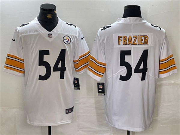 Men's Pittsburgh Steelers #54 Zach Frazier White Vapor Untouchable Limited Football Stitched Jersey