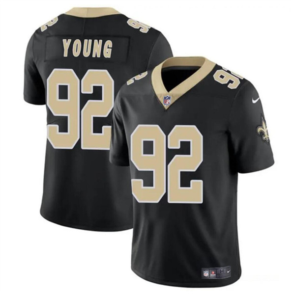 Men's New Orleans Saints #92 Chase Young Black Vapor Limited Football Stitched Jersey