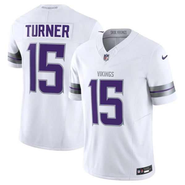 Men's Minnesota Vikings #15 Dallas Turner White F.U.S.E. Winter Warrior Limited Football Stitched Jersey