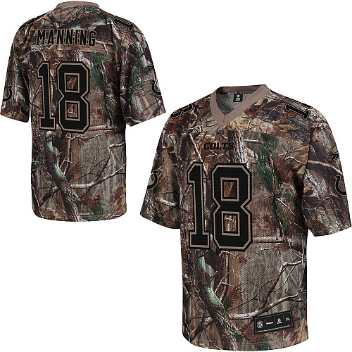Men's Indianapolis Colts Customized Camouflage Realtree Collection Football Stitched Jersey