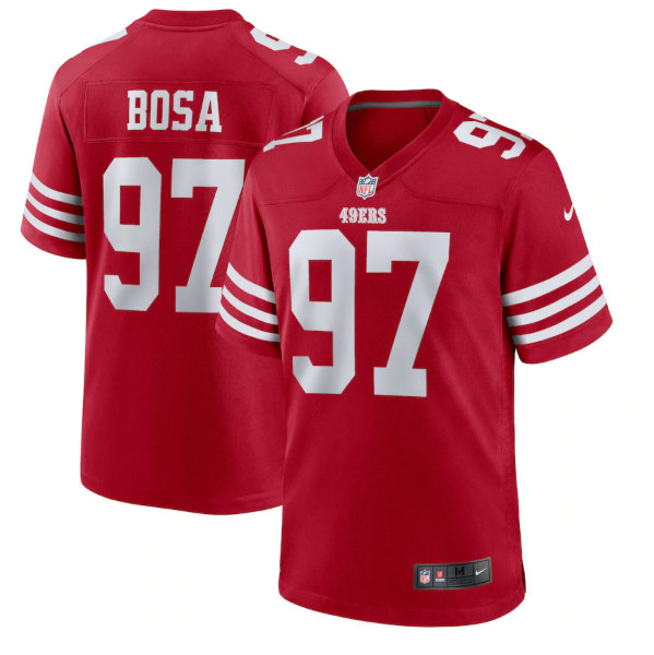 Men's San Francisco 49ers Active Player Custom 2022 New Scarlet Stitched Game Jersey