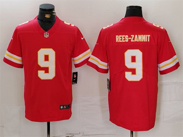 Men’s Kansas City Chiefs #9 Louis Rees-Zammit Red Vapor Untouchable Limited Football Stitched Jersey