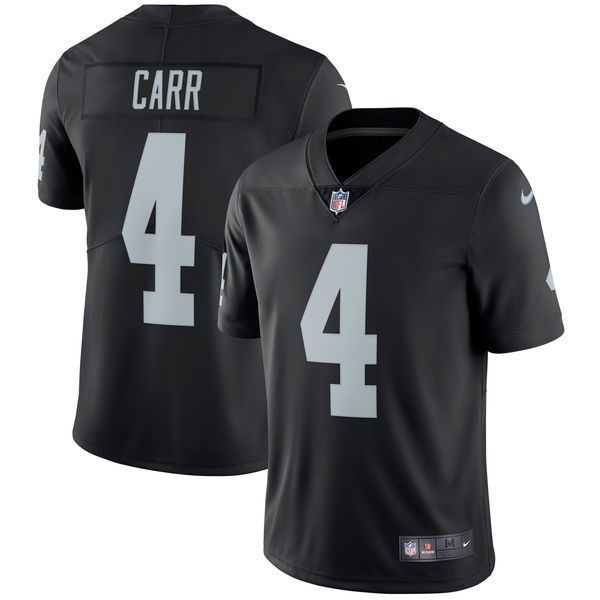 Men's Oakland Raiders #4 Derek Carr Nike Black Vapor Untouchable ...
