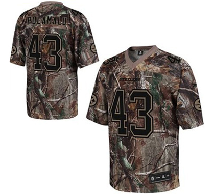 Men's Pittsburgh Steelers Customized Camouflage Realtree Collection Football Stitched Jersey