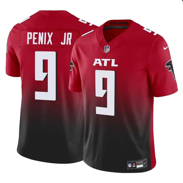 Men's Atlanta Falcons #9 Michael Penix Jr Red/Black 2024 Draft F.U.S.E. Vapor Untouchable Limited Football Stitched Jersey