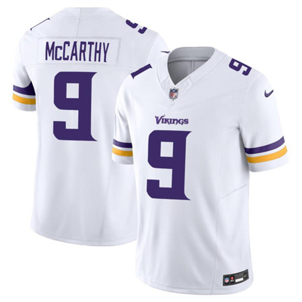 Men's Minnesota Vikings #9 J.J. McCarthy White 2024 Draft F.U.S.E Vapor Untouchable Limited Football Stitched Jersey