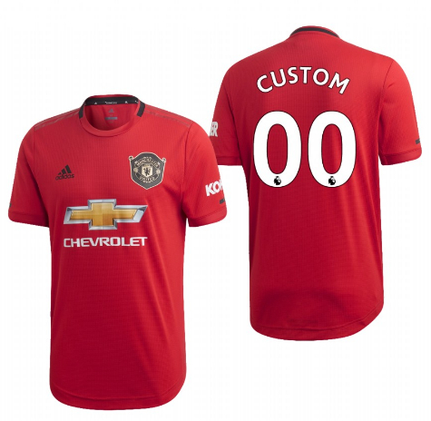 Men's Manchester United Customized Red 2019 Soccer Club Home Official Jersey
