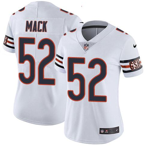 Women's Nike Chicago Bears #52 Khalil Mack White Untouchable Limited Stitched NFL Jersey