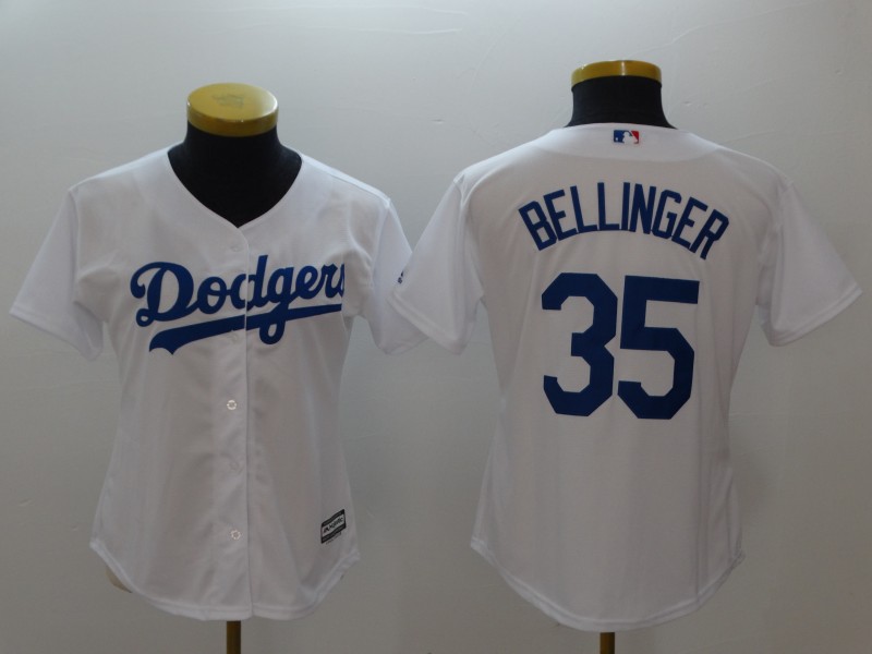 Women's Los Angeles Dodgers #35 Cody Bellinger White Cool Base Stitched MLB Jersey