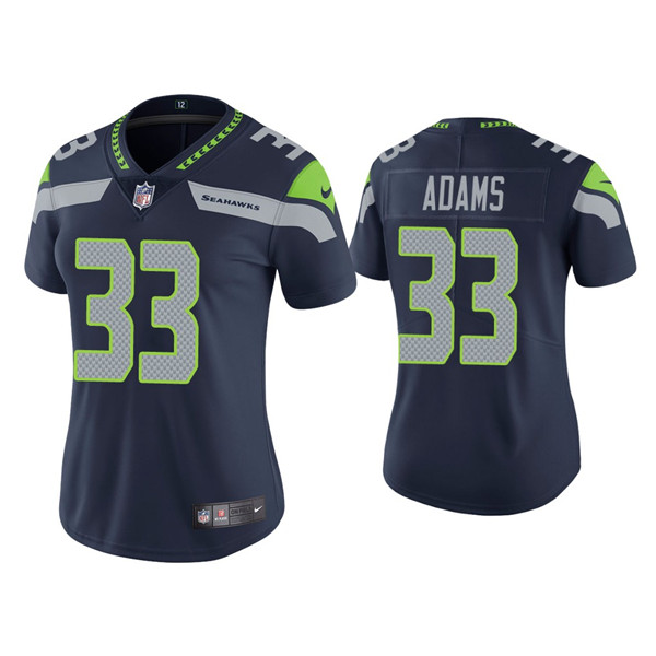 Women's Seattle Seahawks #33 Jamal Adams Navy Untouchable Limited Stitched Jersey