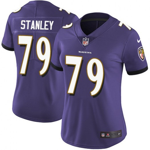 Women's Baltimore Ravens #79 Ronnie Stanley Purple Vapor Untouchable Limited Stitched NFL Jersey( Run Small)