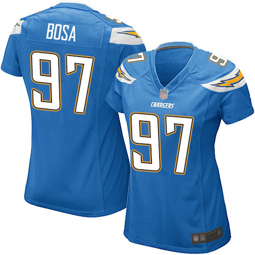 Women's Los Angeles Chargers #97 Joey Bosa Blue Game Stitched NFL Jersey