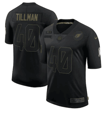 Women's Arizona Cardinals #40 Pat Tillman 2020 Black Salute To Service Limited Stitched NFL Jersey(Run Small)