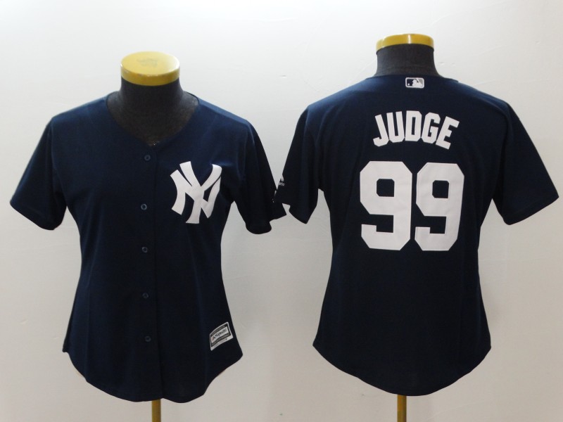 Women's New York Yankees #99 Aaron Judge Navy Cool Base Stitched Jersey(Run Small)