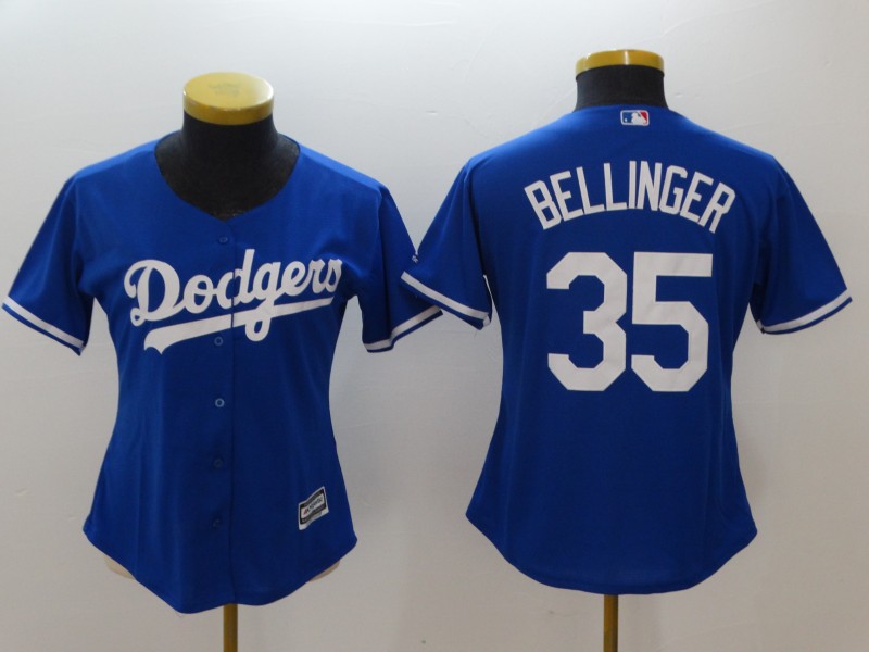 Women's Los Angeles Dodgers #35 Cody Bellinger Blue Cool Base Stitched MLB Jersey