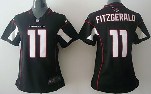 Nike Cardinals #11 Larry Fitzgerald Black Alternate Women's Stitched NFL Elite Jersey