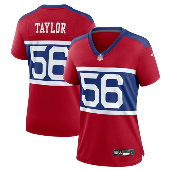 Women's New York Giants #56 Lawrence Taylor Century Red Alternate Vapor Limited Football Stitched Jersey(Run Small)
