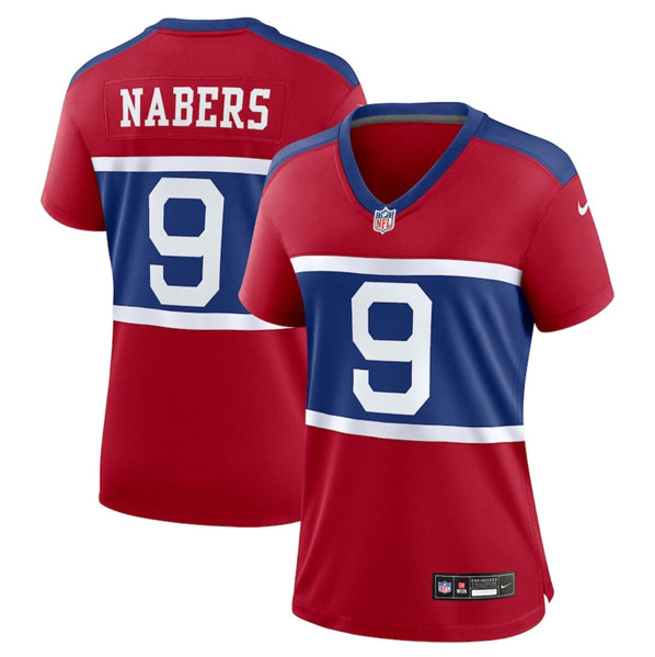 Women's New York Giants #9 Malik Nabers Century Red Alternate Vapor Limited Football Stitched Jersey(Run Small)