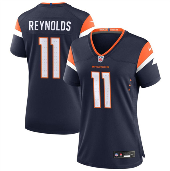 Women's Denver Broncos #11 Josh Reynolds Navy 2024 Stitched Jersey(Run Small)