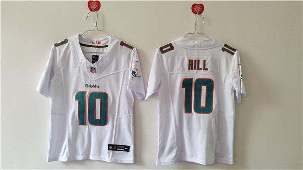 Women's Miami Dolphins #10 Tyreek Hill White F.U.S.E. Vapor Untouchable Football Stitched Jersey(Run Small)