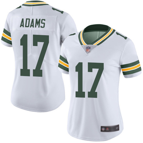 Nike Packers #17 Davante Adams White Color Women's Stitched NFL Jersey
