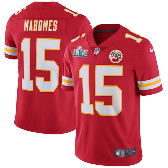 Youth Kansas City Chiefs #15 Patrick Mahomes Super Bowl LIV Red Vapor Untouchable Limited Stitched NFL Jersey