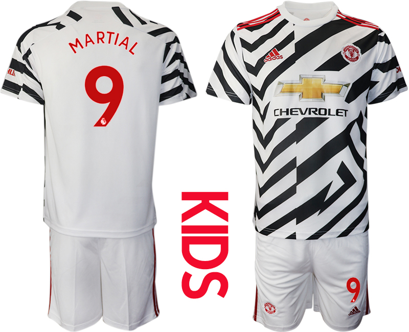 Manchester United #9 Martial Away Kid Soccer Club Jersey
