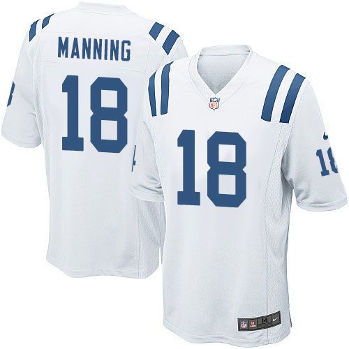 Nike Colts #18 Peyton Manning White Youth Stitched NFL Elite Jersey