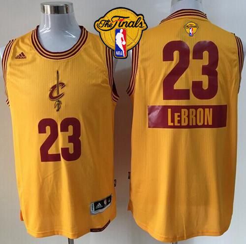 Cavaliers #23 LeBron James Gold 2014-15 Christmas Day The Finals Patch ...