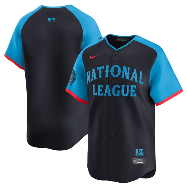 Youth National League Blank Navy 2024 All-Star Limited Stitched Baseball Jersey