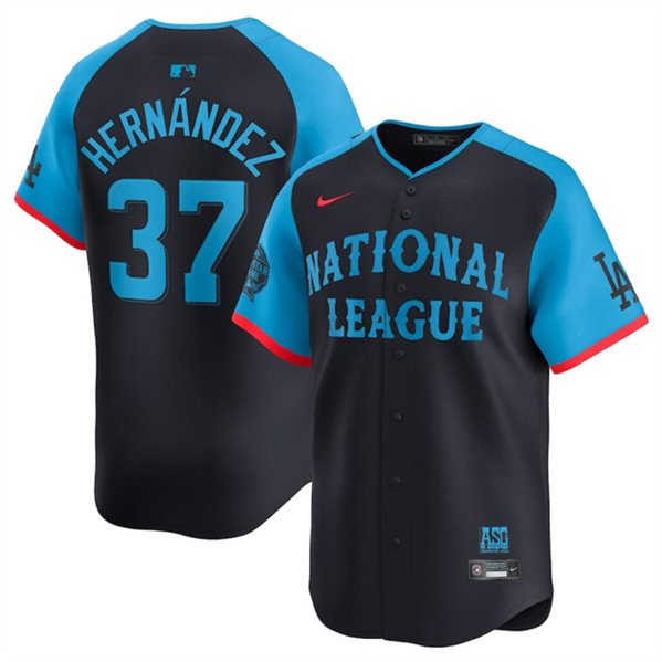 Youth National League #37 Teoscar Hernandez Navy 2024 All-Star Limited Stitched Baseball Jersey