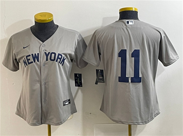 Youth New York Yankees #11 Anthony Volpe Gray Stitched Baseball Jersey