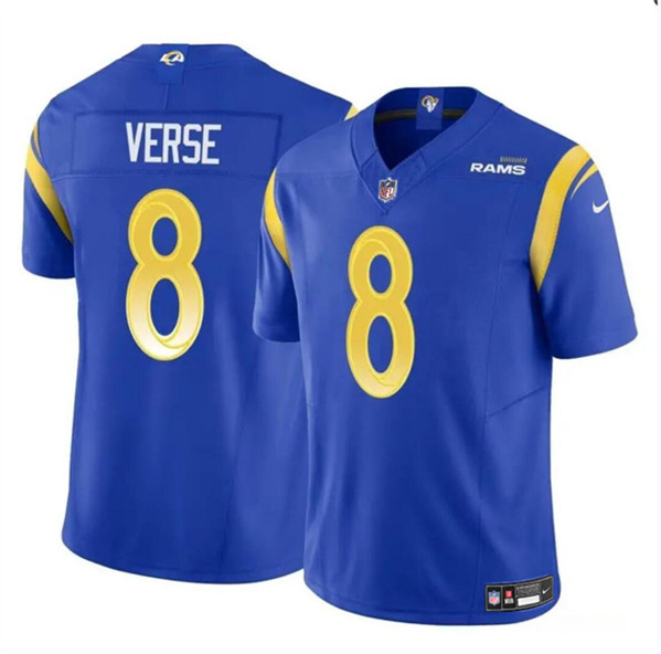 Youth Los Angeles Rams #8 Jared Verse Blue 2024 Draft F.U.S.E. Vapor Untouchable Football Stitched Jersey