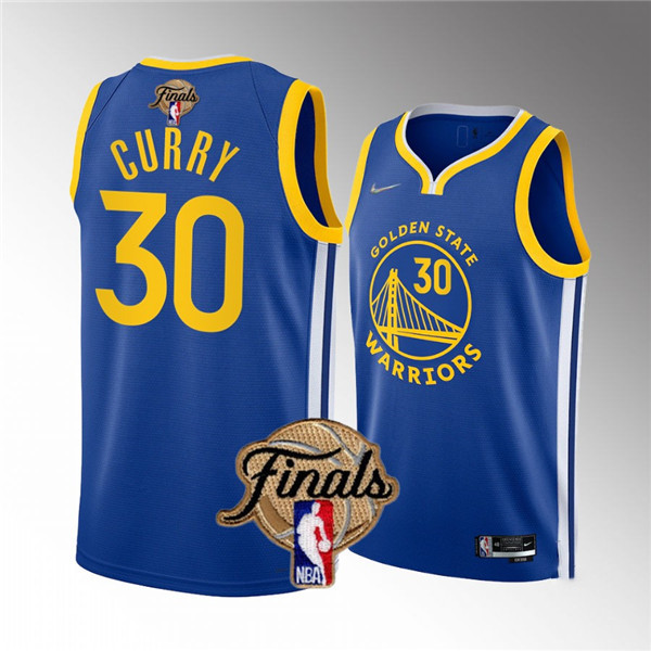 Youth Golden State Warriors #30 Stephen Curry Royal 2022 Finals ...