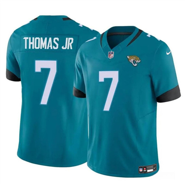 Youth Jacksonville Jaguars #7 Brian Thomas Jr Teal 2024 Draft F.U.S.E. Vapor Untouchable Limited Stitched Jersey