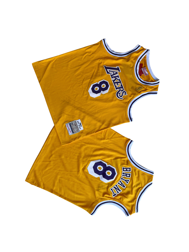 Youth Los Angeles Lakers #8 Kobe Bryant Yellow Stitched Basketball Jersey
