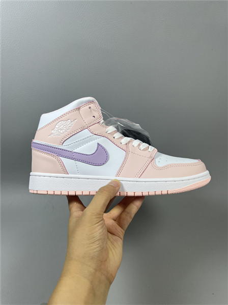 Women Running Weapon Air Jordan 1 Pink/White Shoes 453