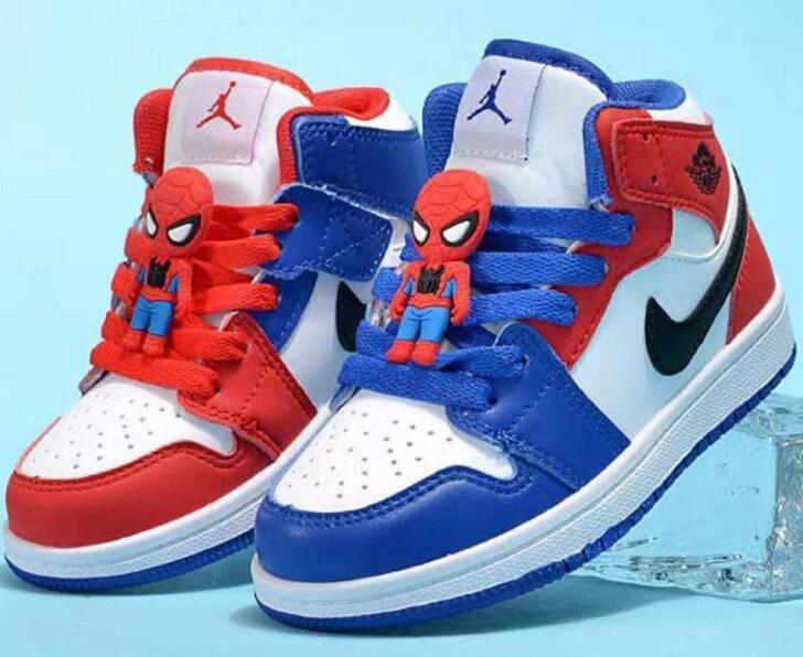 Youth Running Weapon Air Jordan 1 Blue / Red Shoes 128