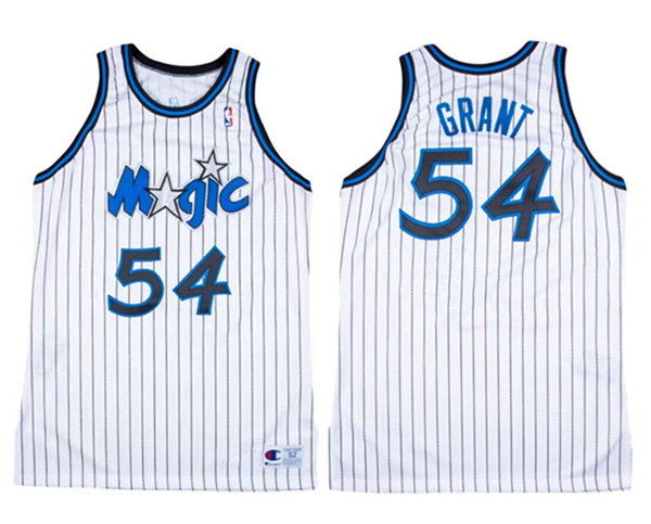 Men's Orlando Magic #54 Horace Grant White 1994-95 Home Stitched Jersey